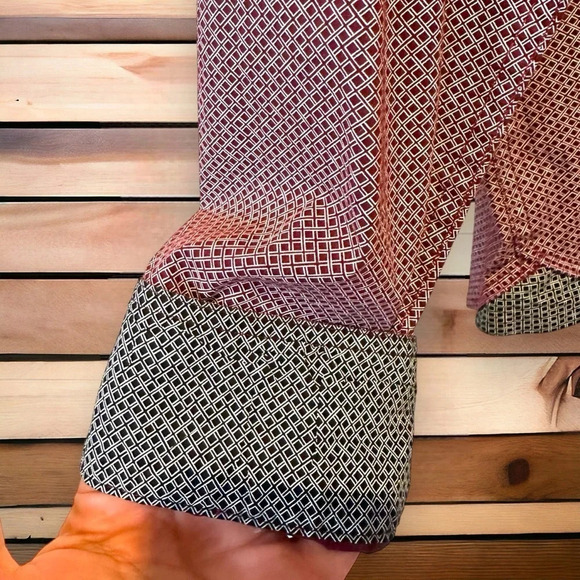 Mens paperdenim & cloth button down shirt xl slim maroon and navy blue - Picture 3 of 5